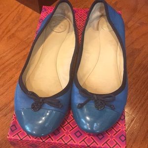 Tory Burch blue ballet flats size 8